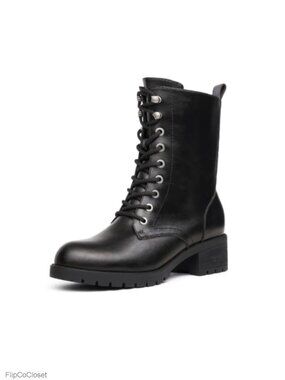 DREAM PAIRS Lace-up Combat Boots Mid-calf Military Winter Boot for Women
